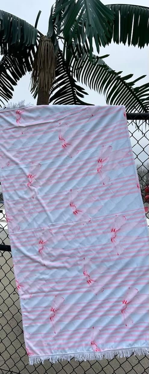 Bows & Stripes Beach Towel
