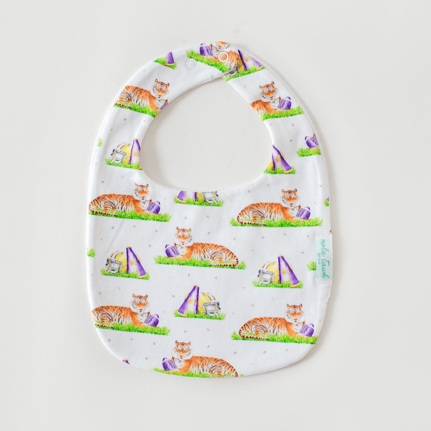 Mascot Mania in Louisiana Organic Cotton Baby Bib-Rogue Magnolia Custom Designs