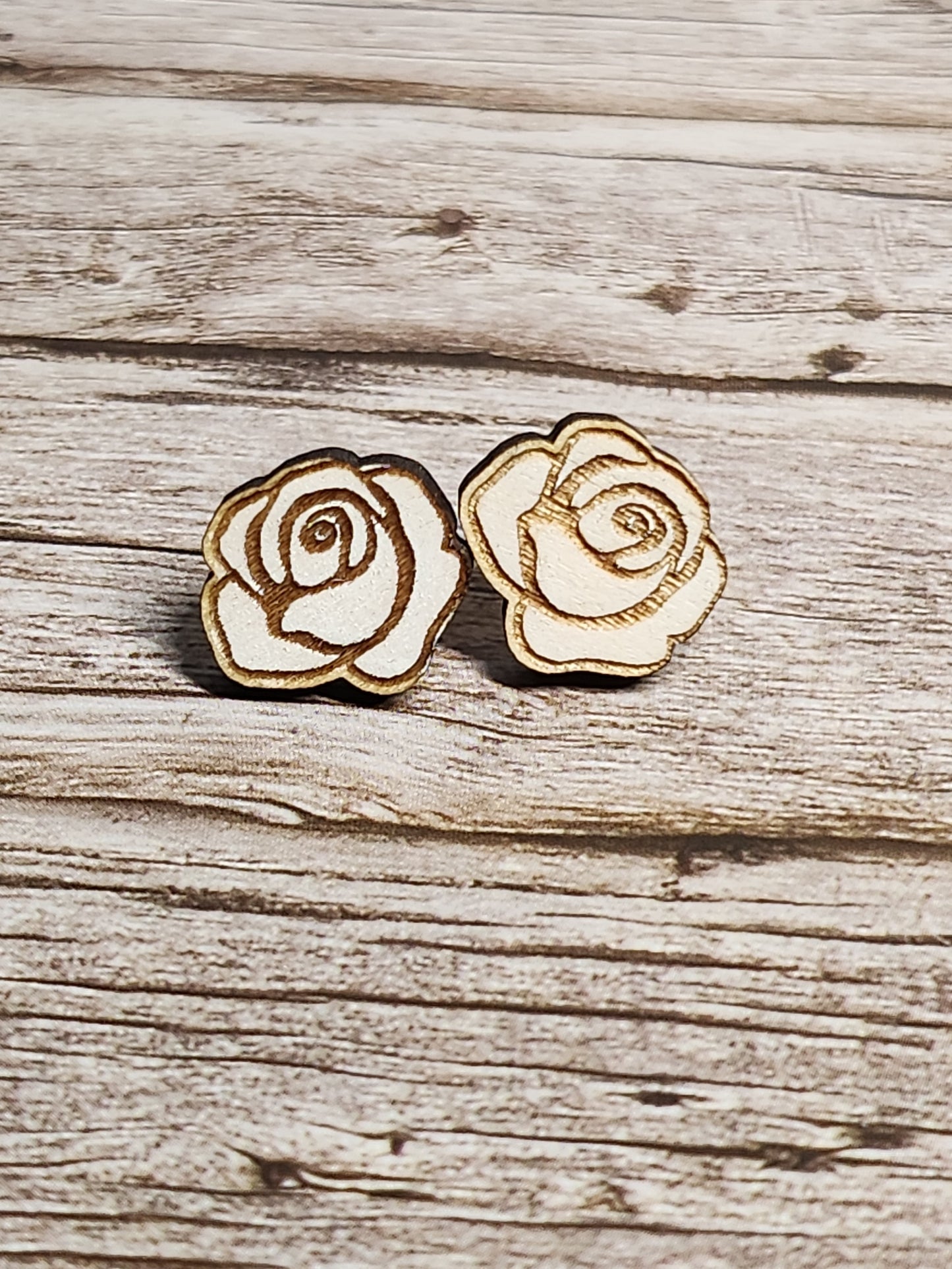 Rose Stud Earrings-Rogue Magnolia Custom Designs