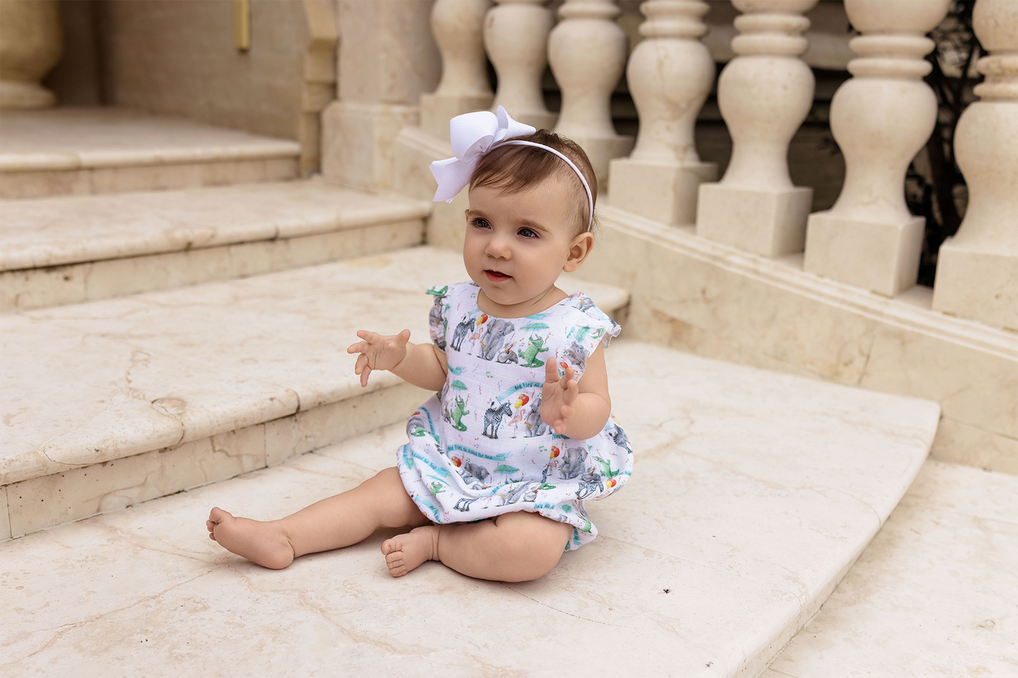 And They All Asked for You Organic Muslin Bubble Romper-Rogue Magnolia Custom Designs