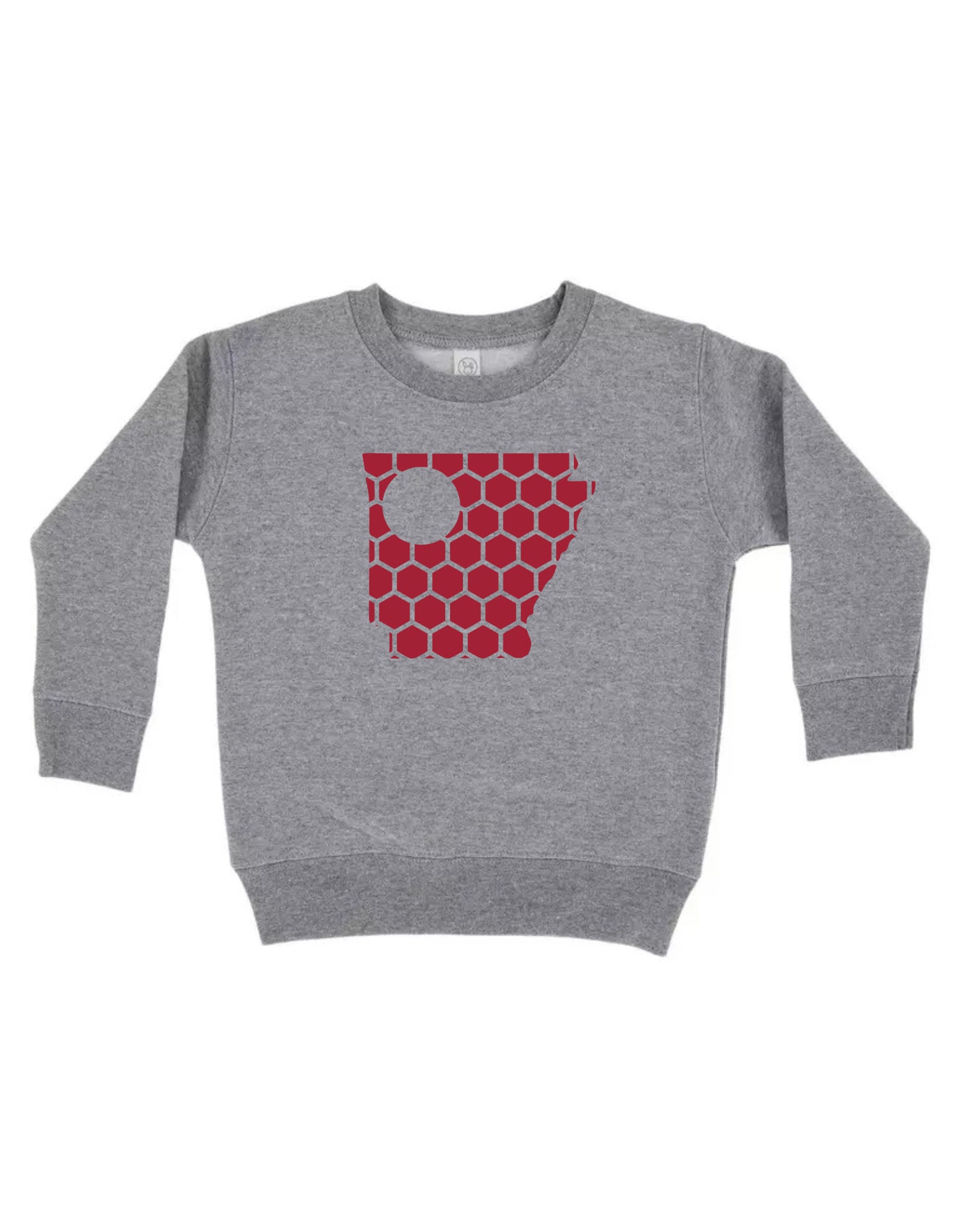 Arkansas Honeycomb Monogrammed Sweatshirt-Rogue Magnolia Custom Designs