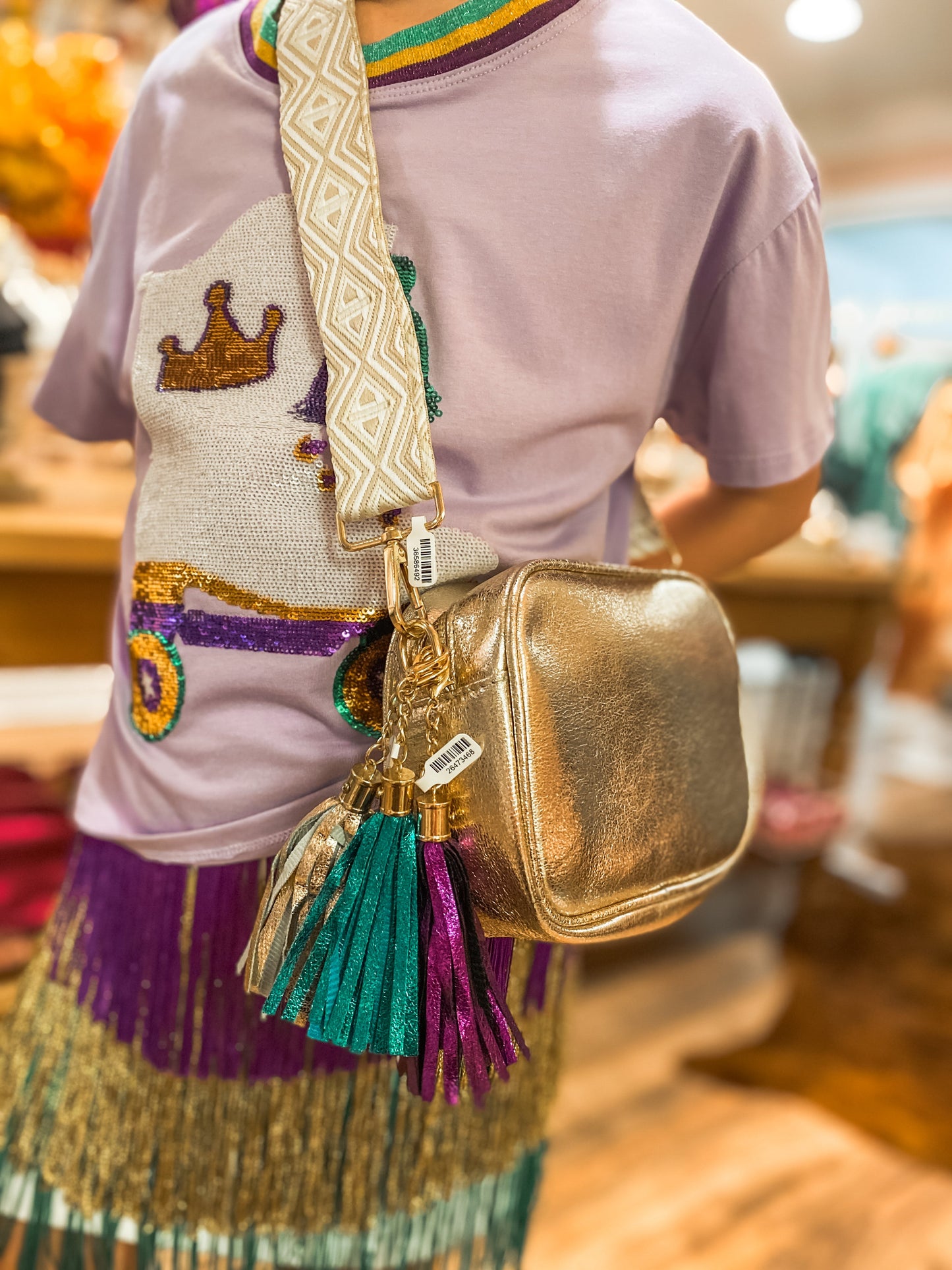 PURPLE KEY CHAIN/PURSE TASSEL