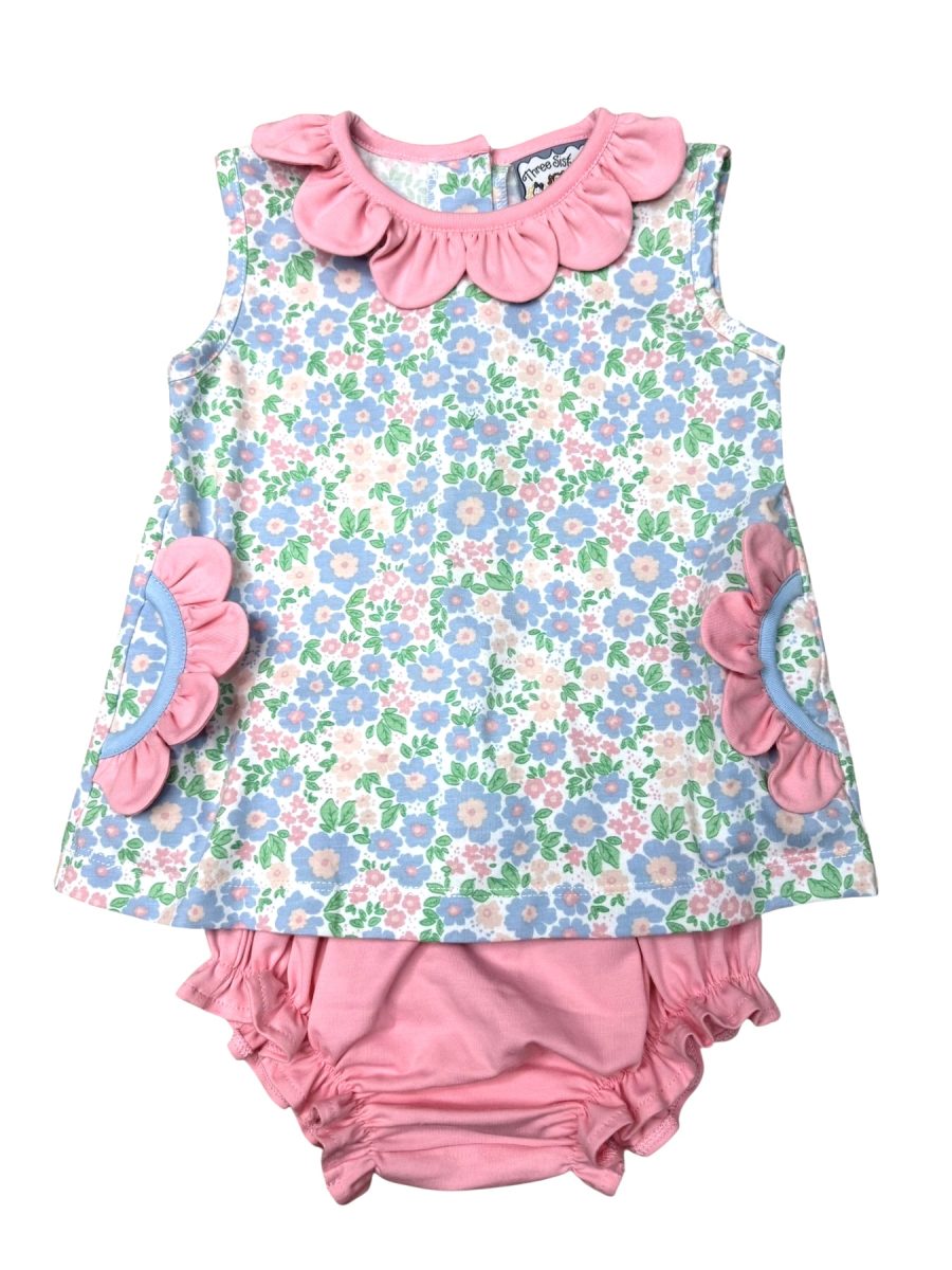 Happy Daisy Bloomer Set β Baby Girls Floral Top & Bloomer
