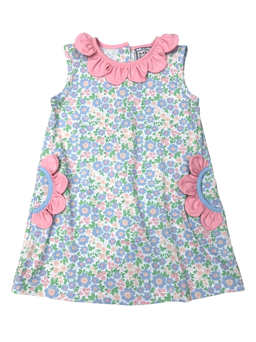 Happy Daisy Dress β Girls Floral Pocket Dress