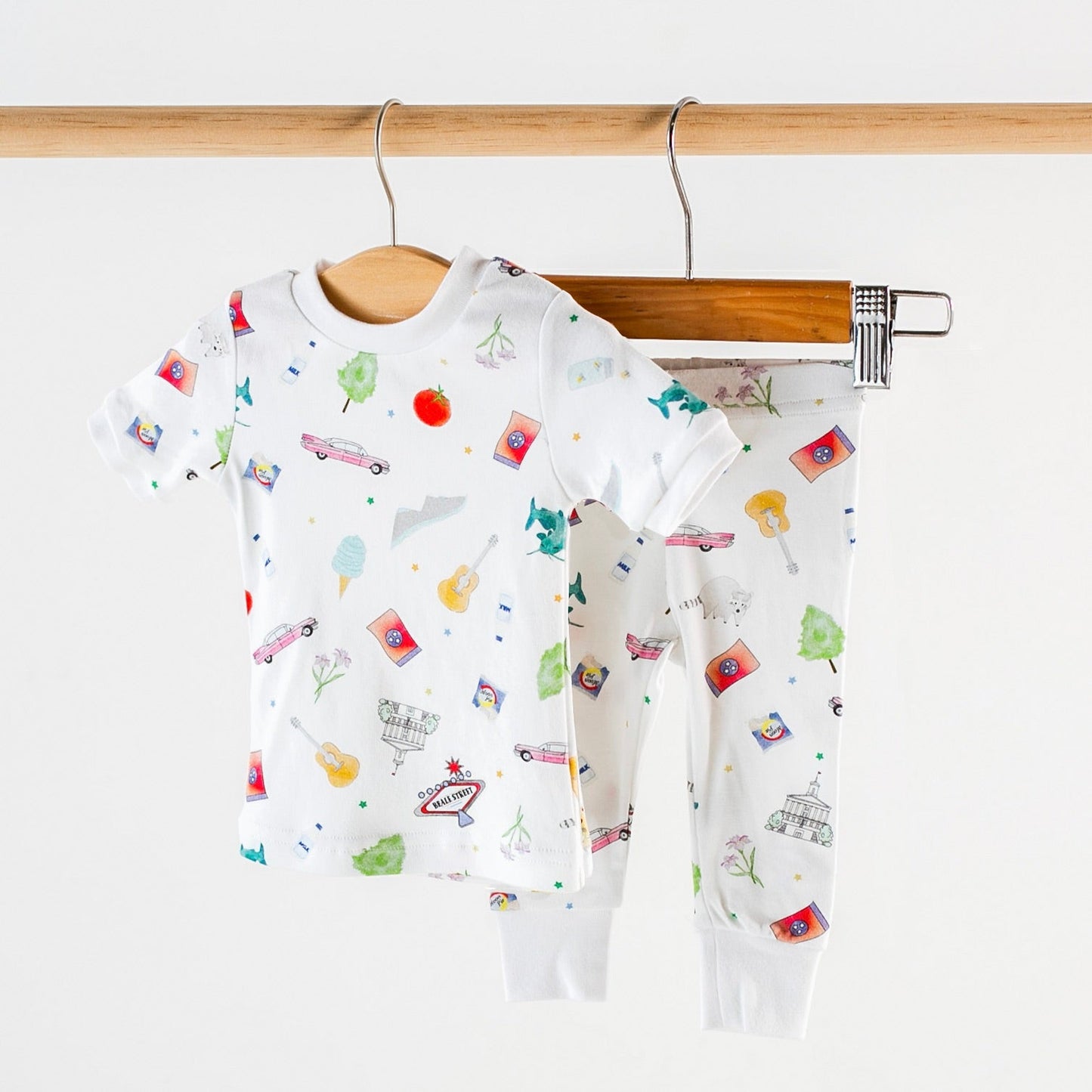 Tennessee Kids Organic Cotton Pajama Set-Rogue Magnolia Custom Designs