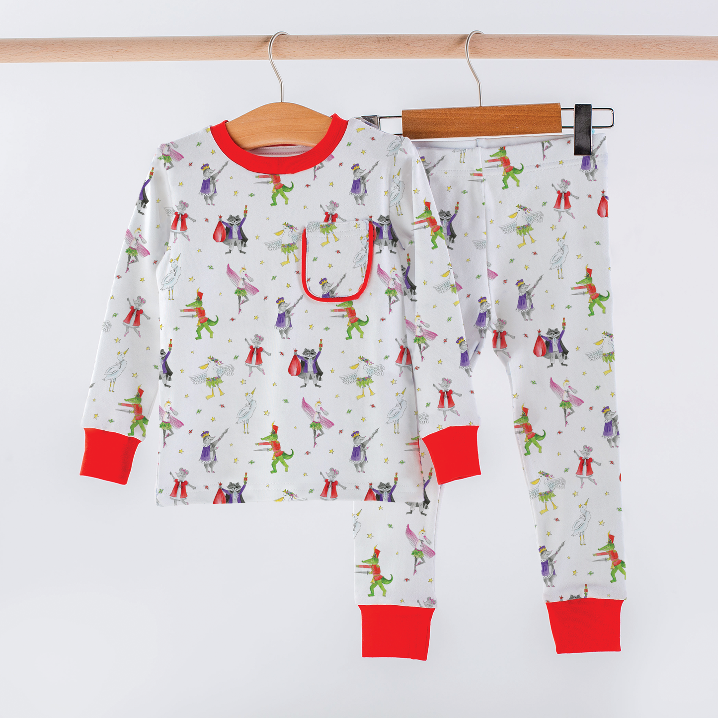 Bayou Nutcracker Cotton Kids Christmas Pajamas-Rogue Magnolia Custom Designs