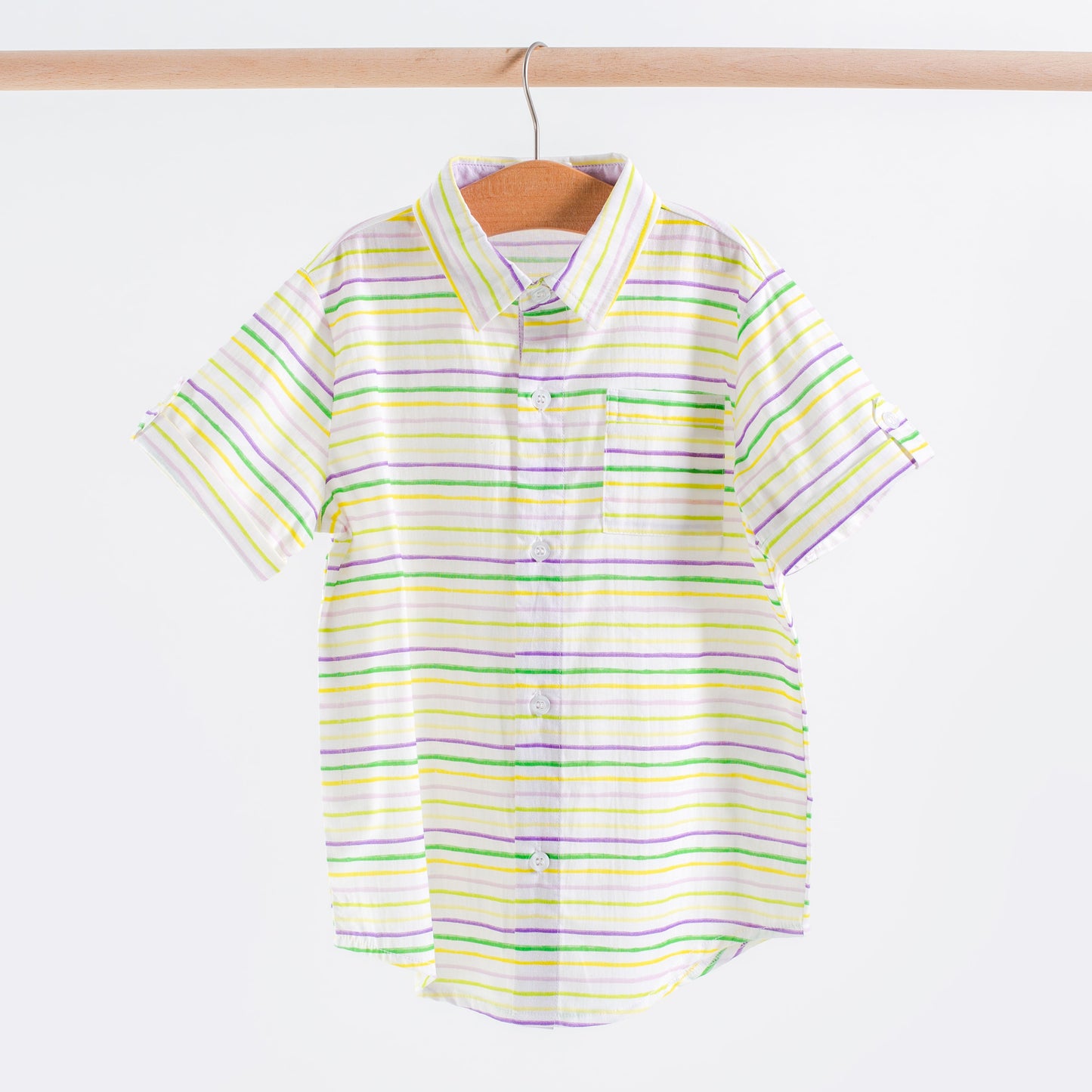 Carnival Time Short Sleeve Collared Shirt-Rogue Magnolia Custom Designs