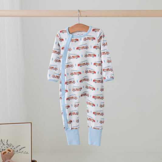 Heroes on Wheels Organic Cotton Pajama Set-Rogue Magnolia Custom Designs