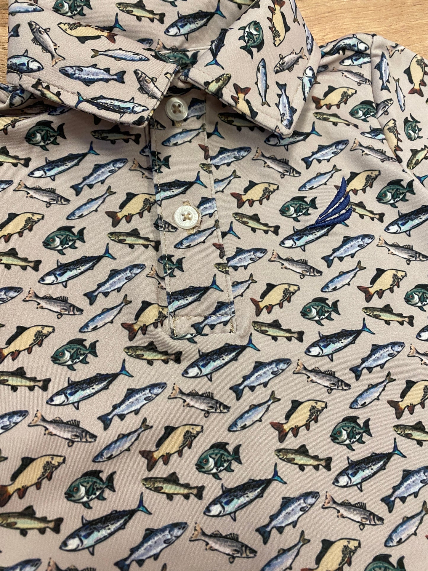 Performance Fish Print Polo β Boys Short Sleeve Shirt