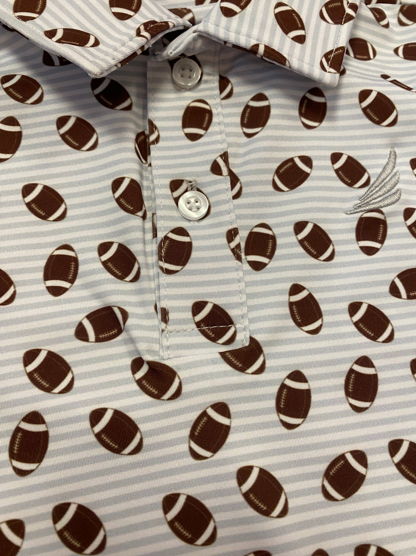 Performance Football Print Polo β Boys Short Sleeve Shirt