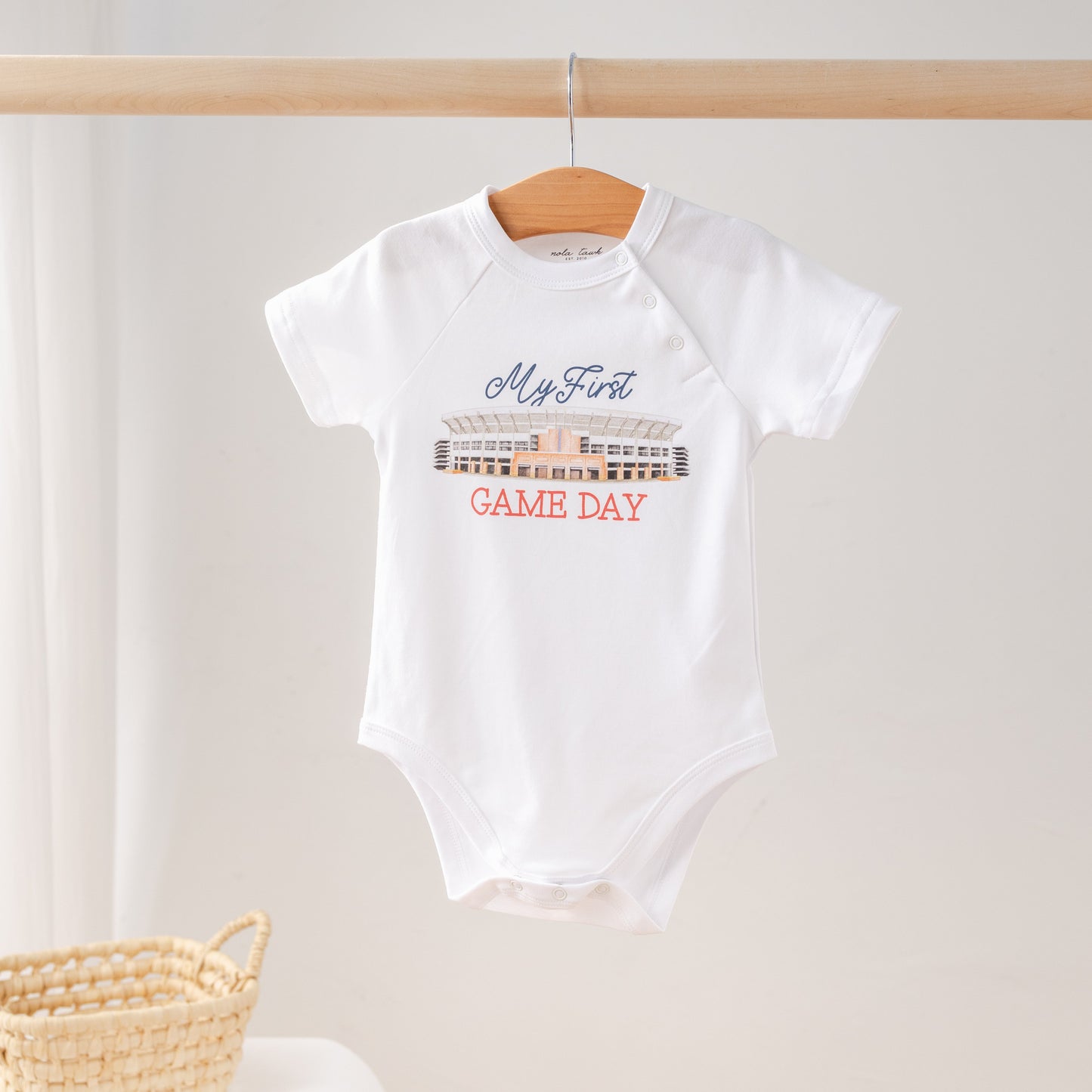 My First Game Day - Auburn Organic Cotton Onesie-Rogue Magnolia Custom Designs