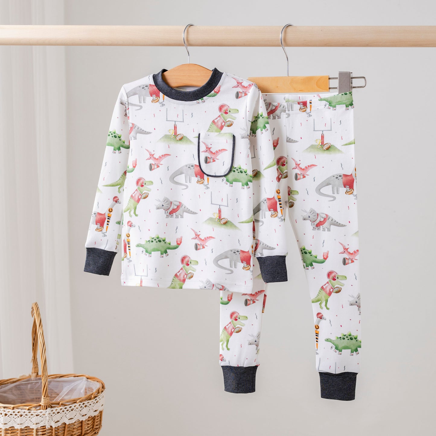 Georgia Dinos All-Stars Organic Cotton Kids Pajamas-Rogue Magnolia Custom Designs