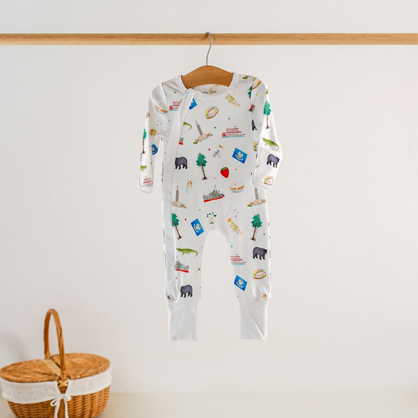 Louisiana Kids Organic Cotton Pajama Set-Rogue Magnolia Custom Designs