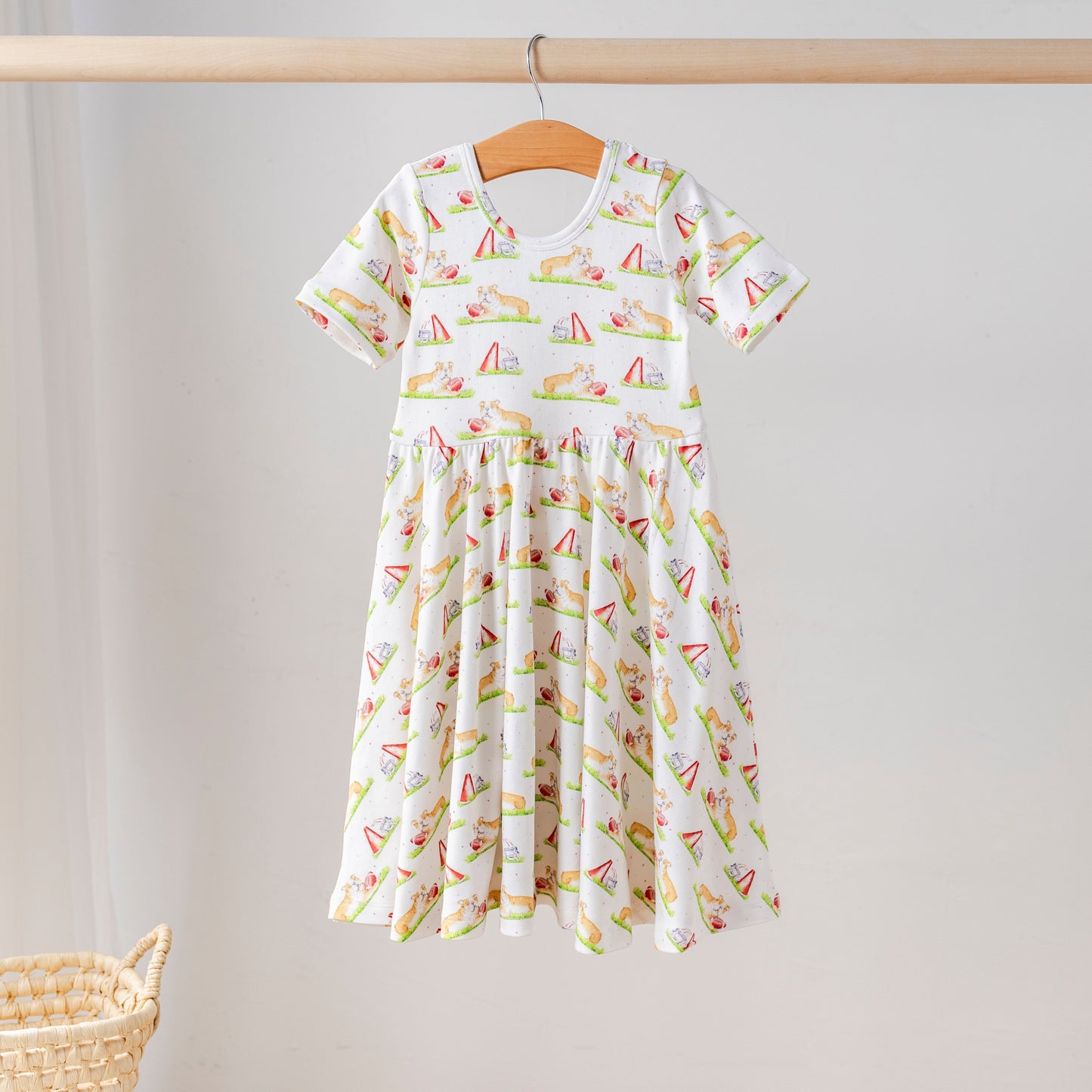 Mascot Mania in Mississippi Organic Cotton Dress for Kids-Rogue Magnolia Custom Designs