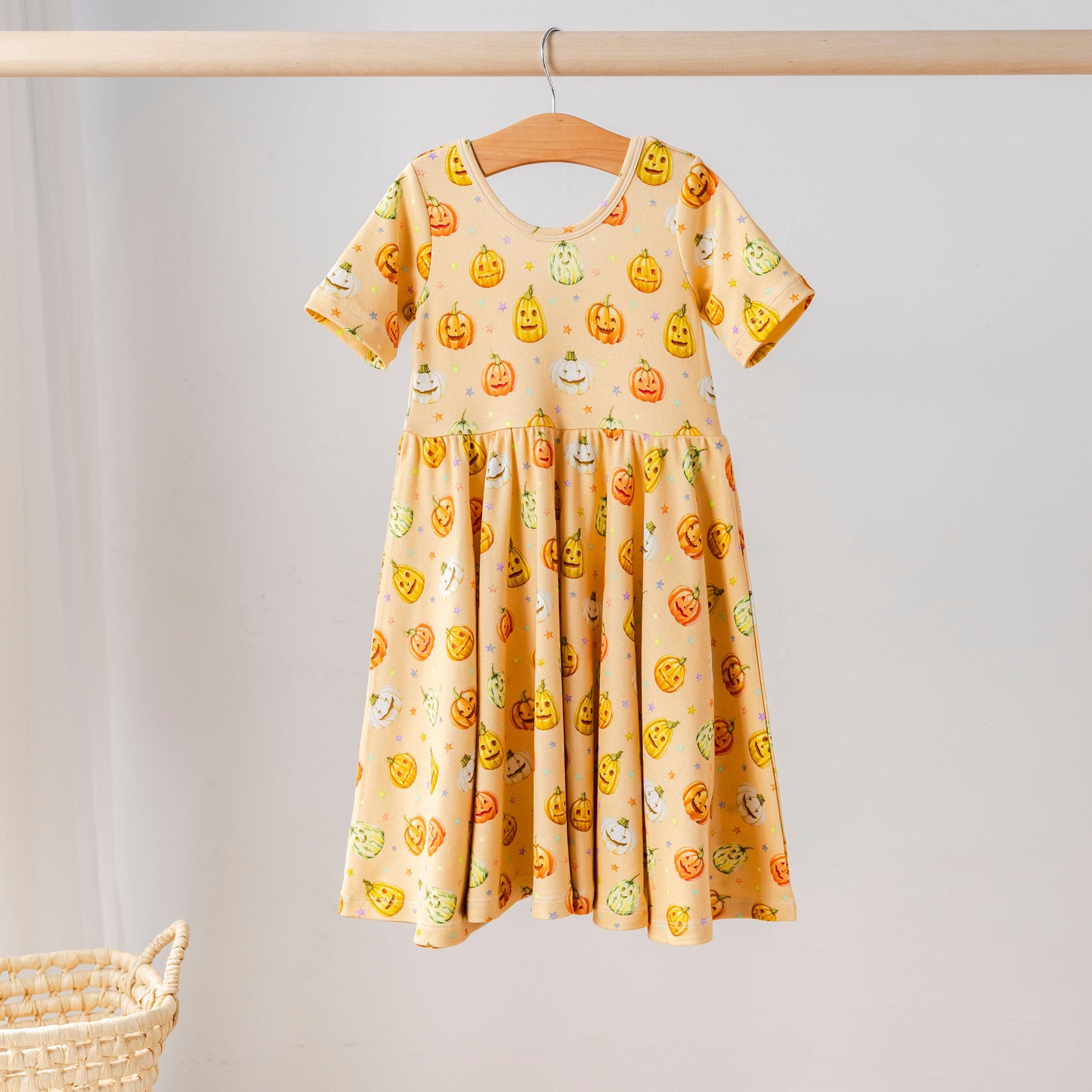 Pumpkin Pals Organic Cotton Dress for Kids-Rogue Magnolia Custom Designs