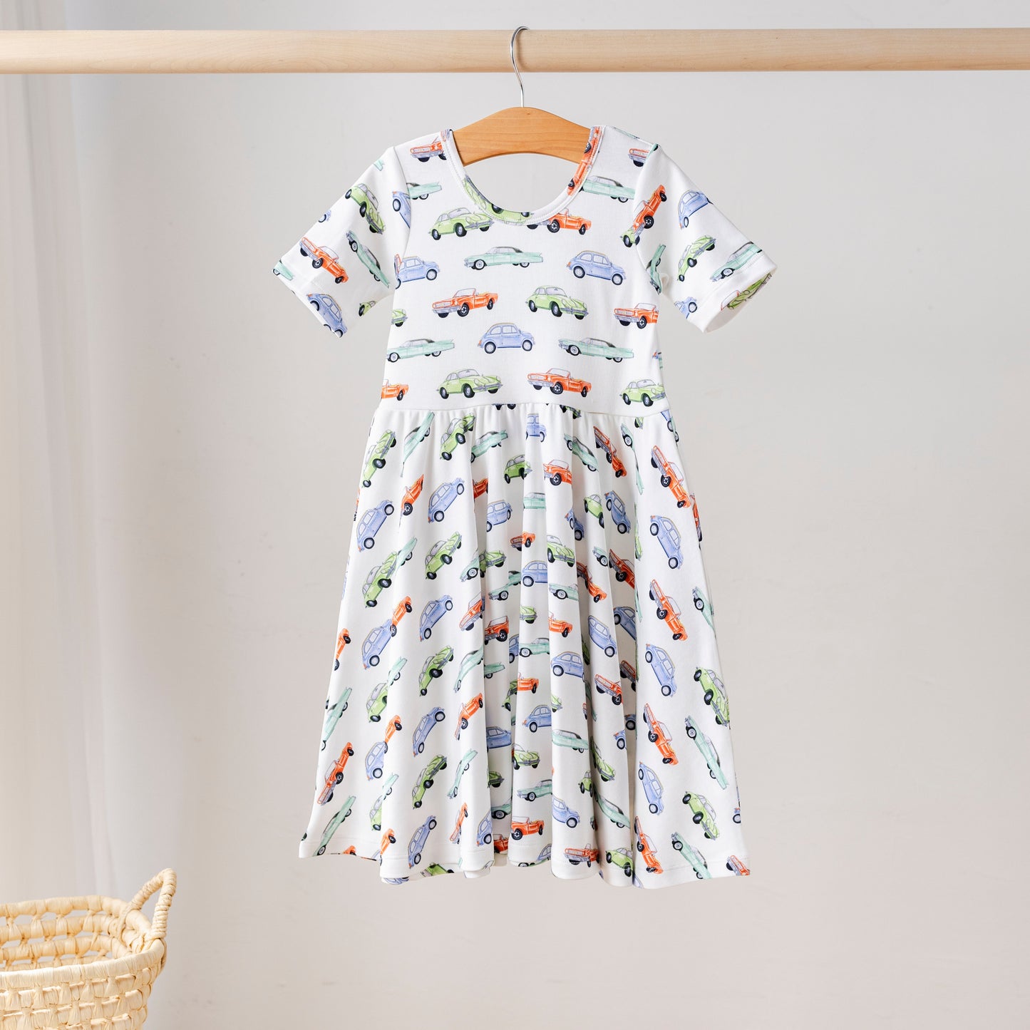 Vintage Road Trip Organic Cotton Dress for Kids-Rogue Magnolia Custom Designs