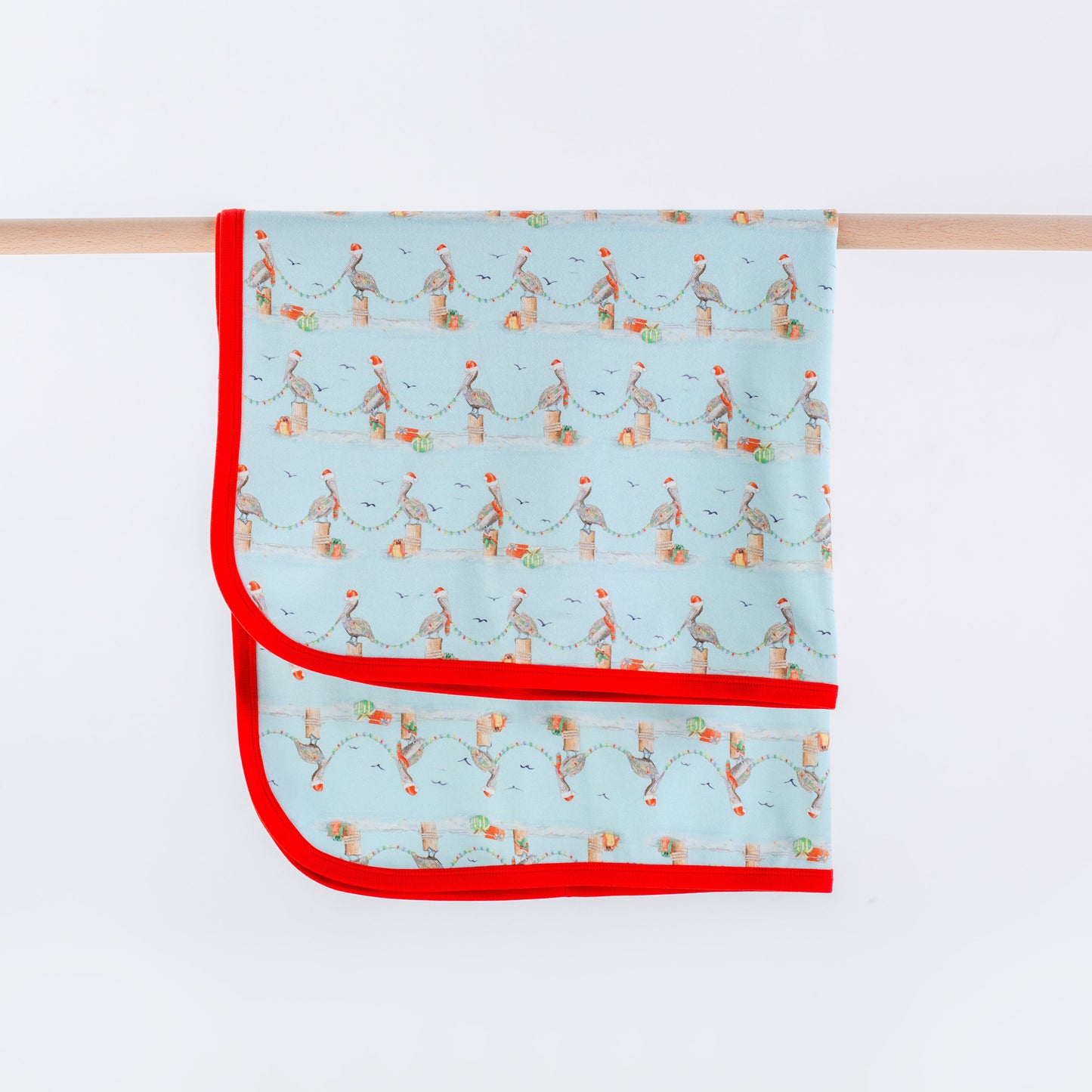 Pelican Wonderland Organic Cotton Swaddle Blanket-Rogue Magnolia Custom Designs