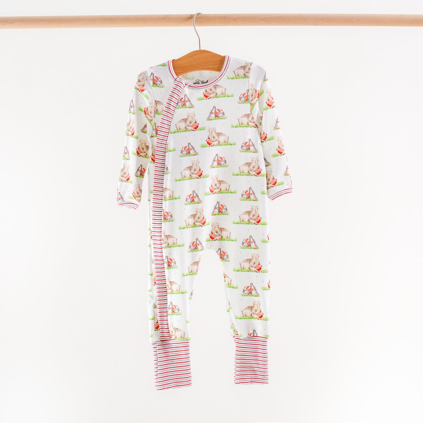 Mascot Mania in Arkansas Organic Cotton Kids Pajamas-Rogue Magnolia Custom Designs