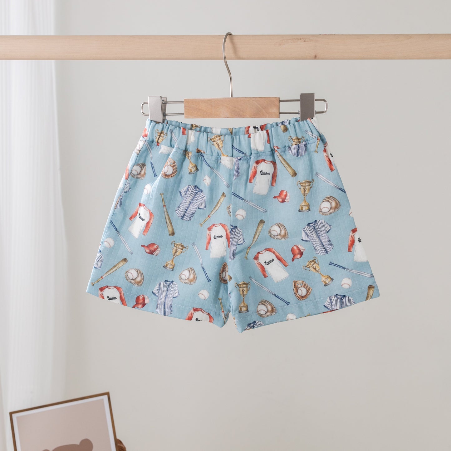 Let's Play Ball Organic Muslin Shorts-Rogue Magnolia Custom Designs