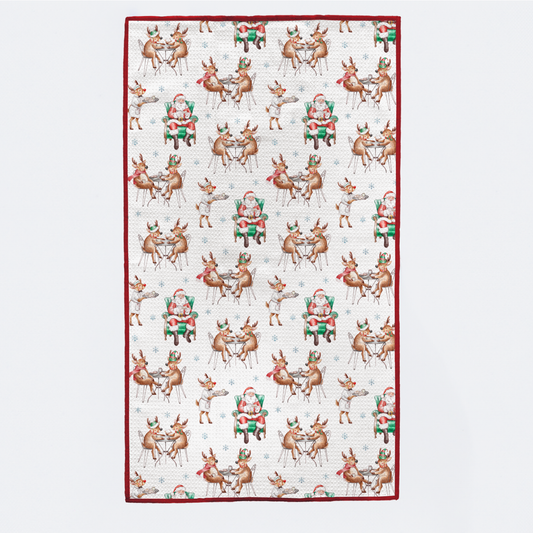 Breakfast with Santa Kitchen Towel-Rogue Magnolia Custom Designs