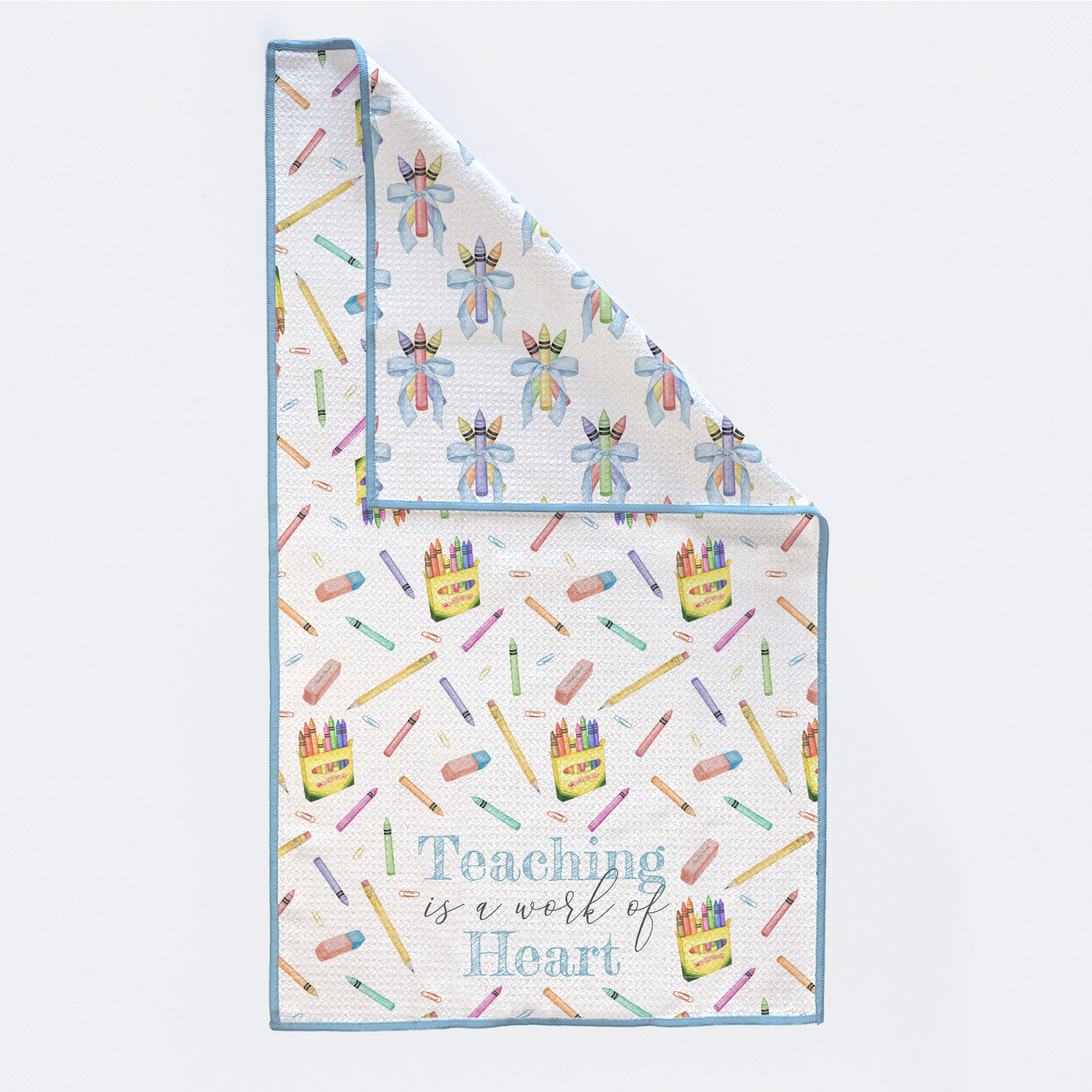Teaching is a Work of Heart Kitchen Towel-Rogue Magnolia Custom Designs