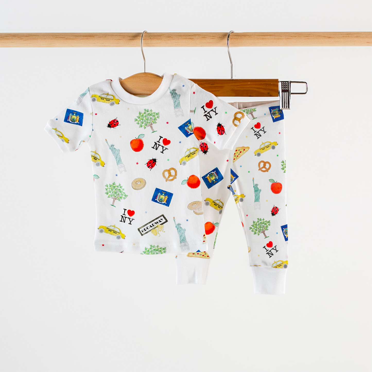 New York Kids Organic Cotton Pajama Set-Rogue Magnolia Custom Designs