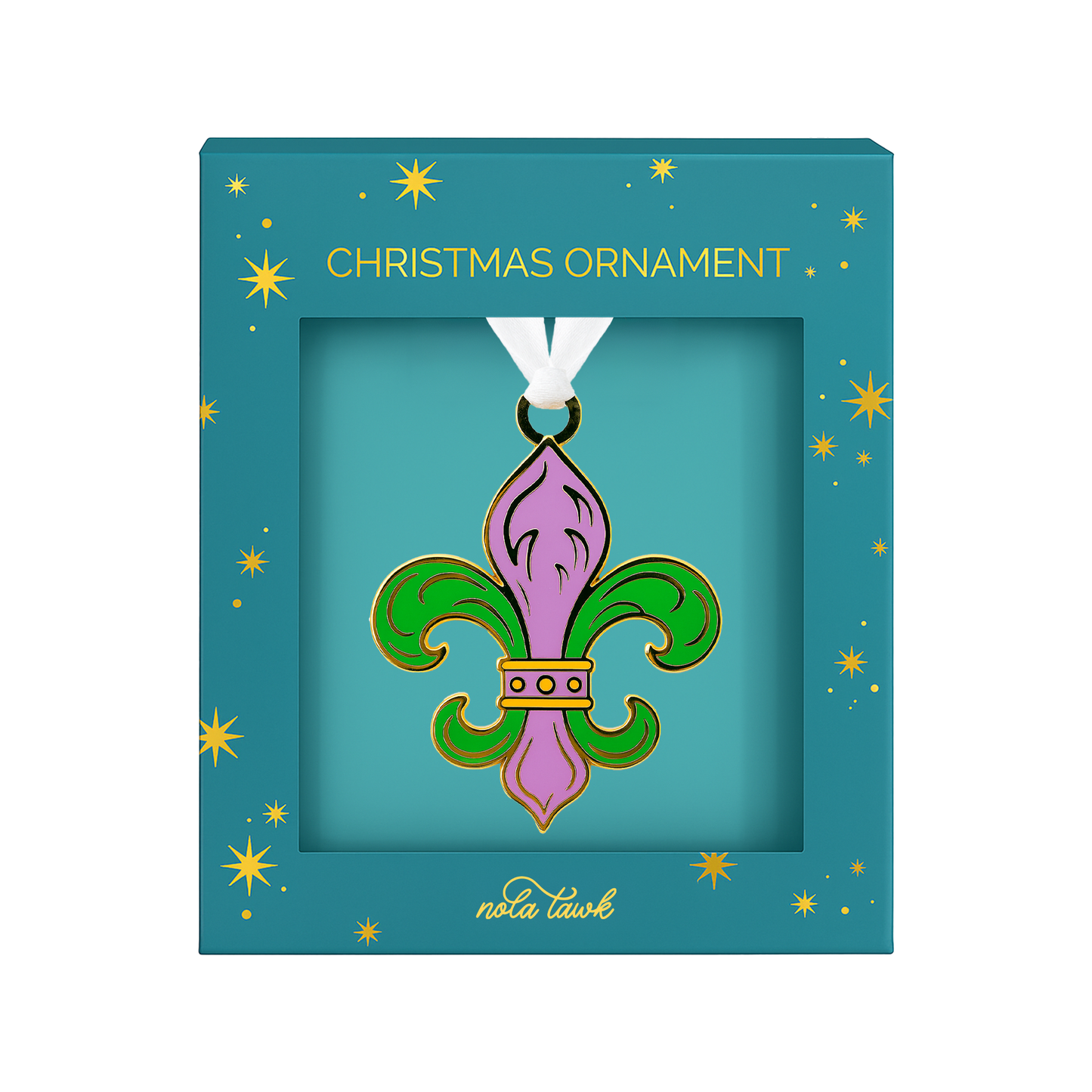 Fleur de Lis Enamel Ornament-Rogue Magnolia Custom Designs