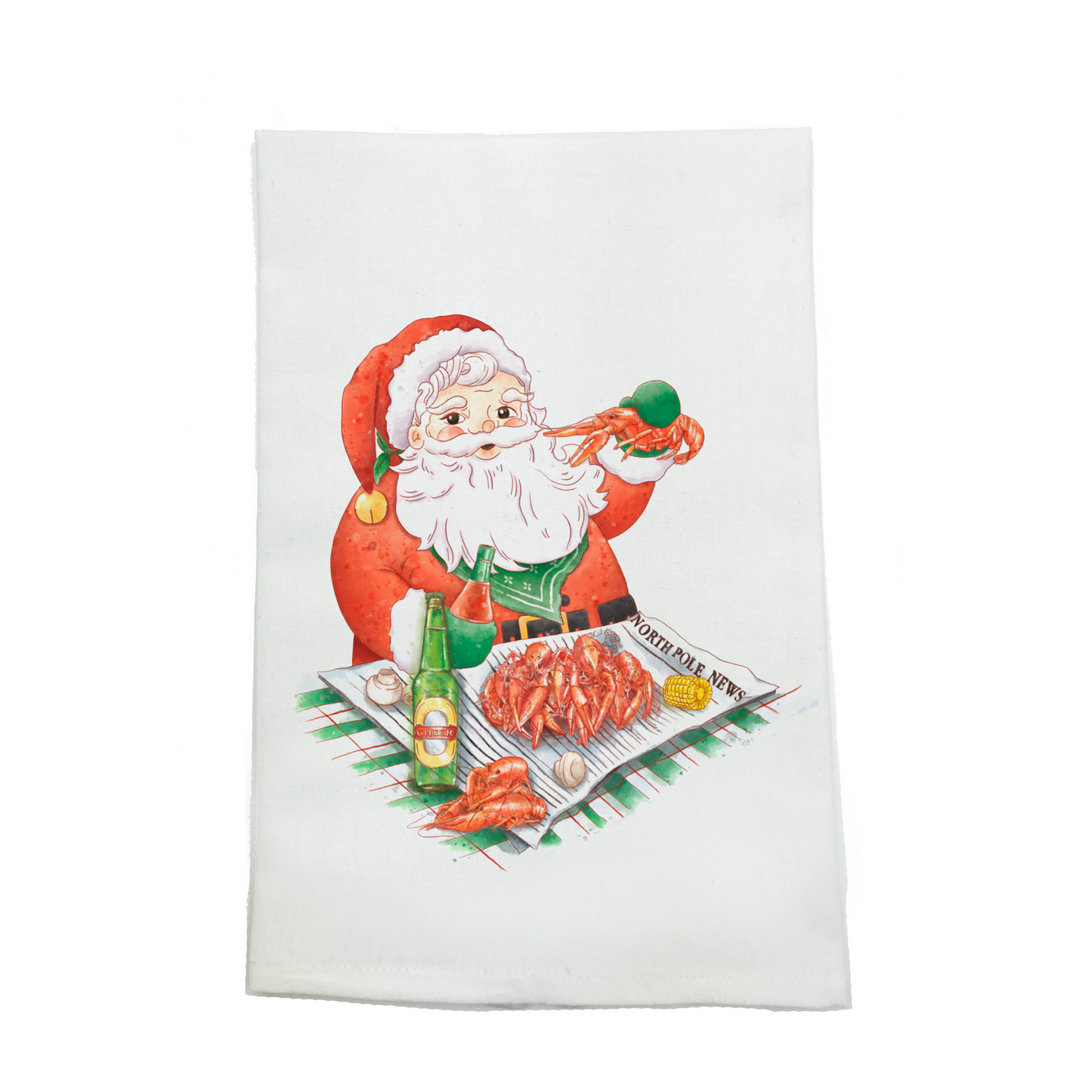Santa Claws Christmas Kitchen Towel-Rogue Magnolia Custom Designs