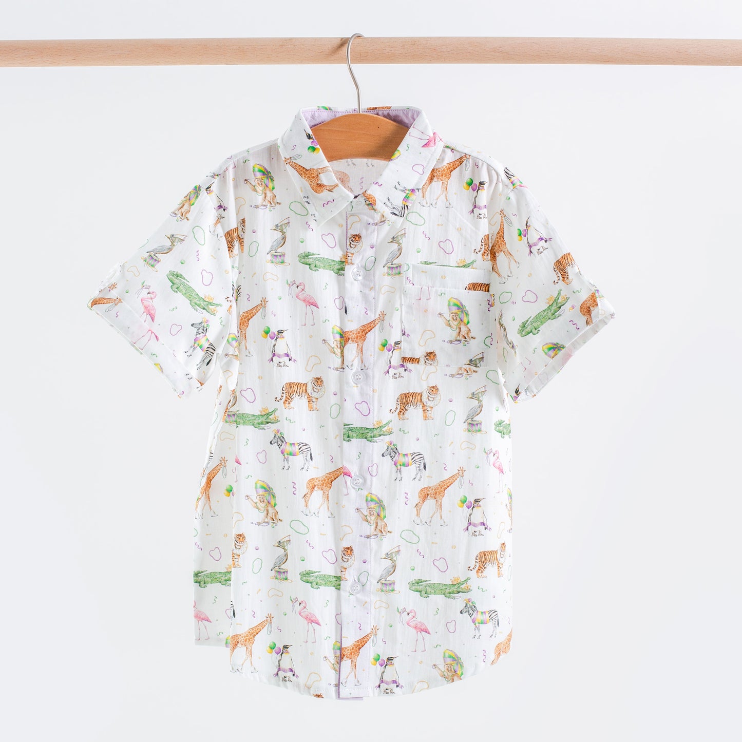 Zoo Krewe Short Sleeve Collared Shirt-Rogue Magnolia Custom Designs