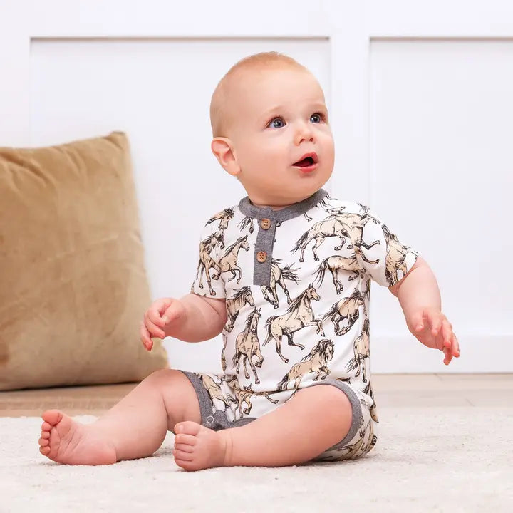 Wild Horses Bamboo Short Romper
