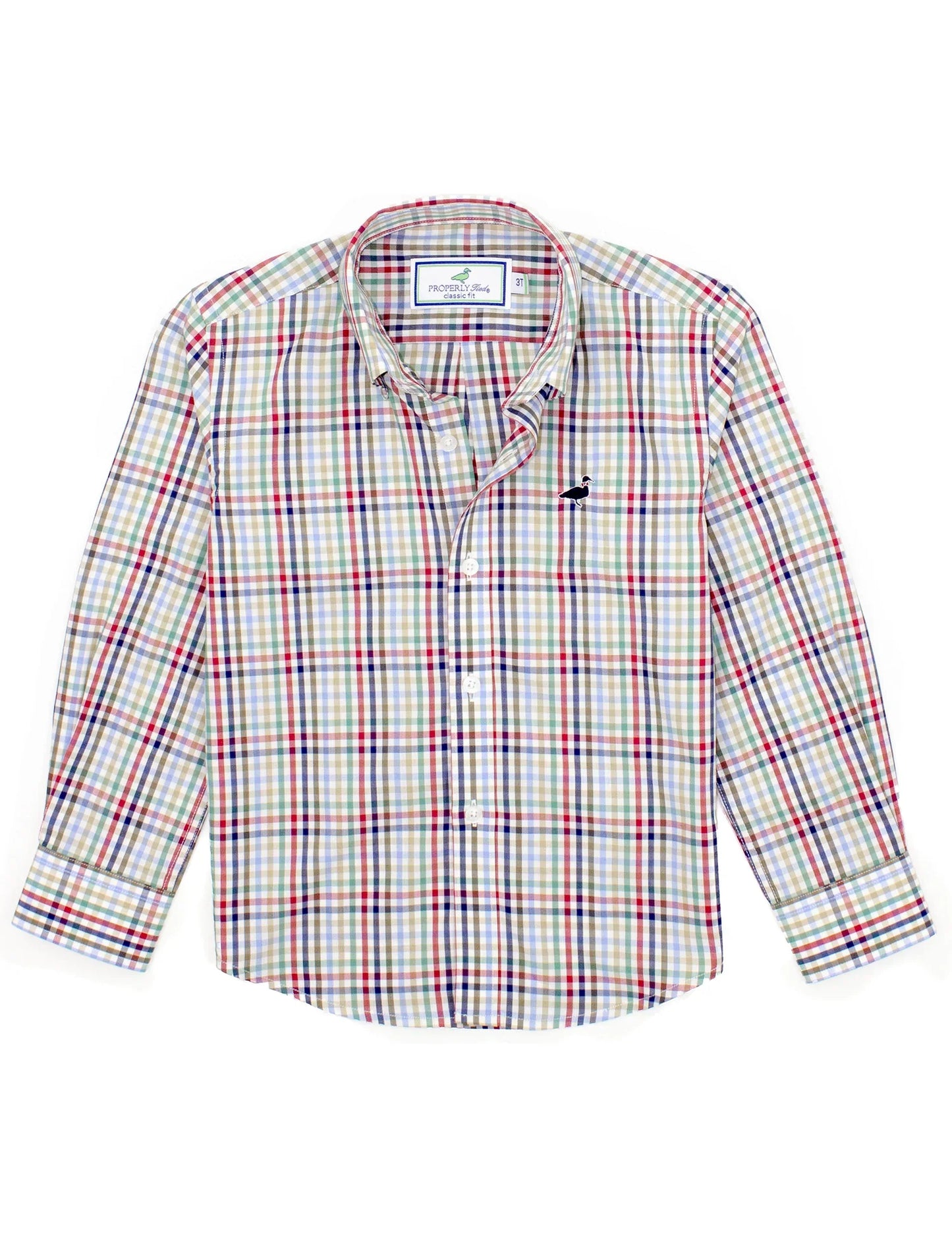 Boys Autumn Trail Sportshirt β Classic Plaid Long Sleeve Button Down for Fall
