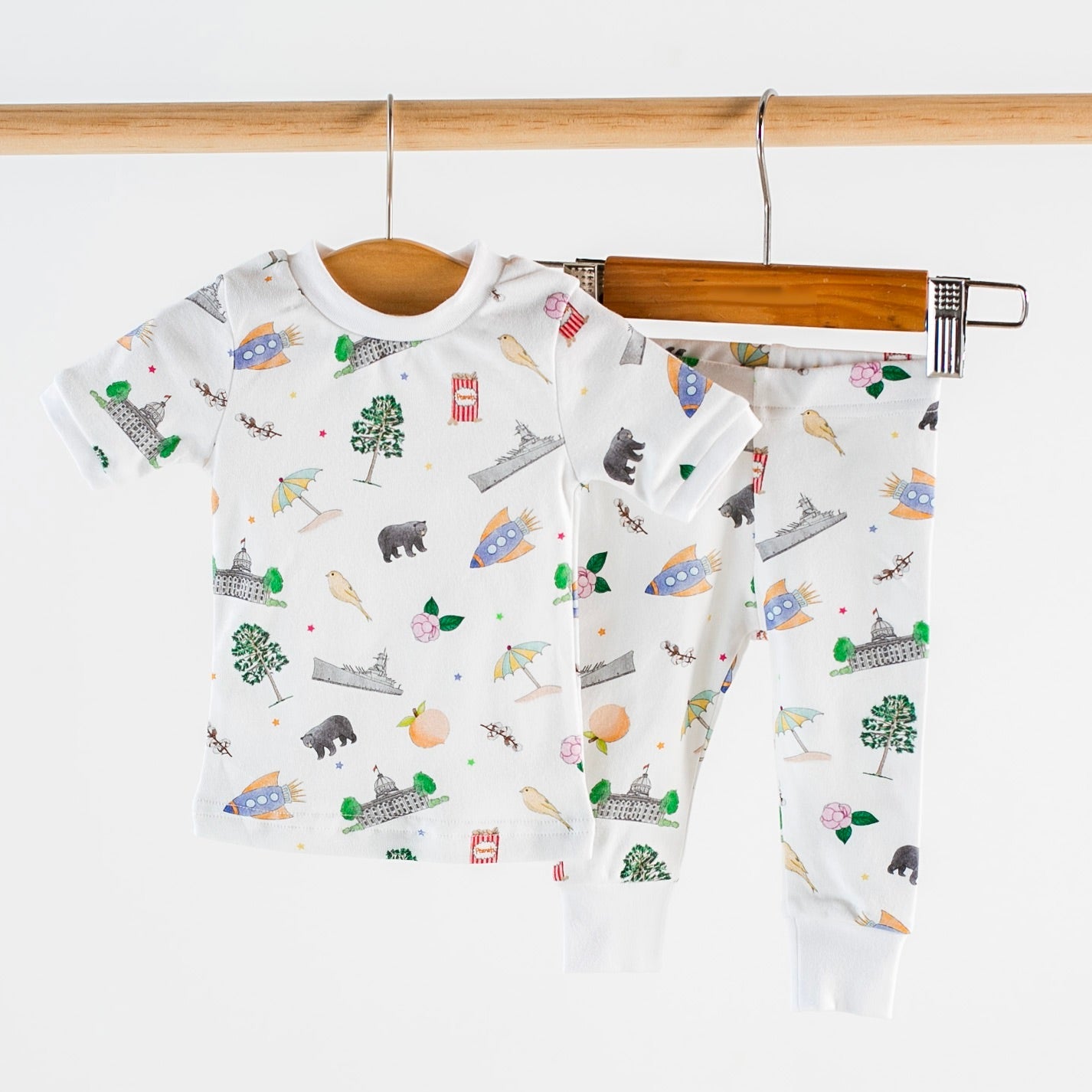 Alabama Organic Cotton Kids Pajamas-Rogue Magnolia Custom Designs