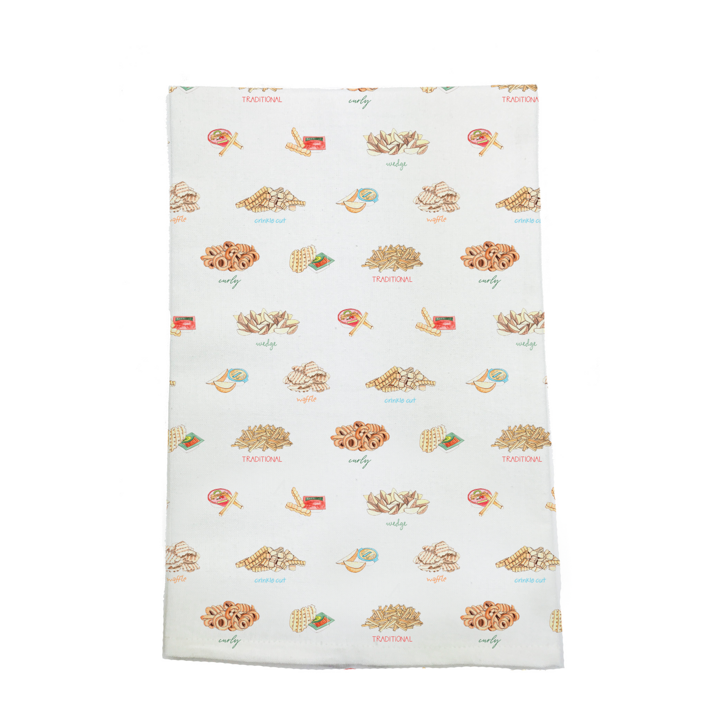 Know Your French Fries Organic Cotton Kitchen Towel-Rogue Magnolia Custom Designs