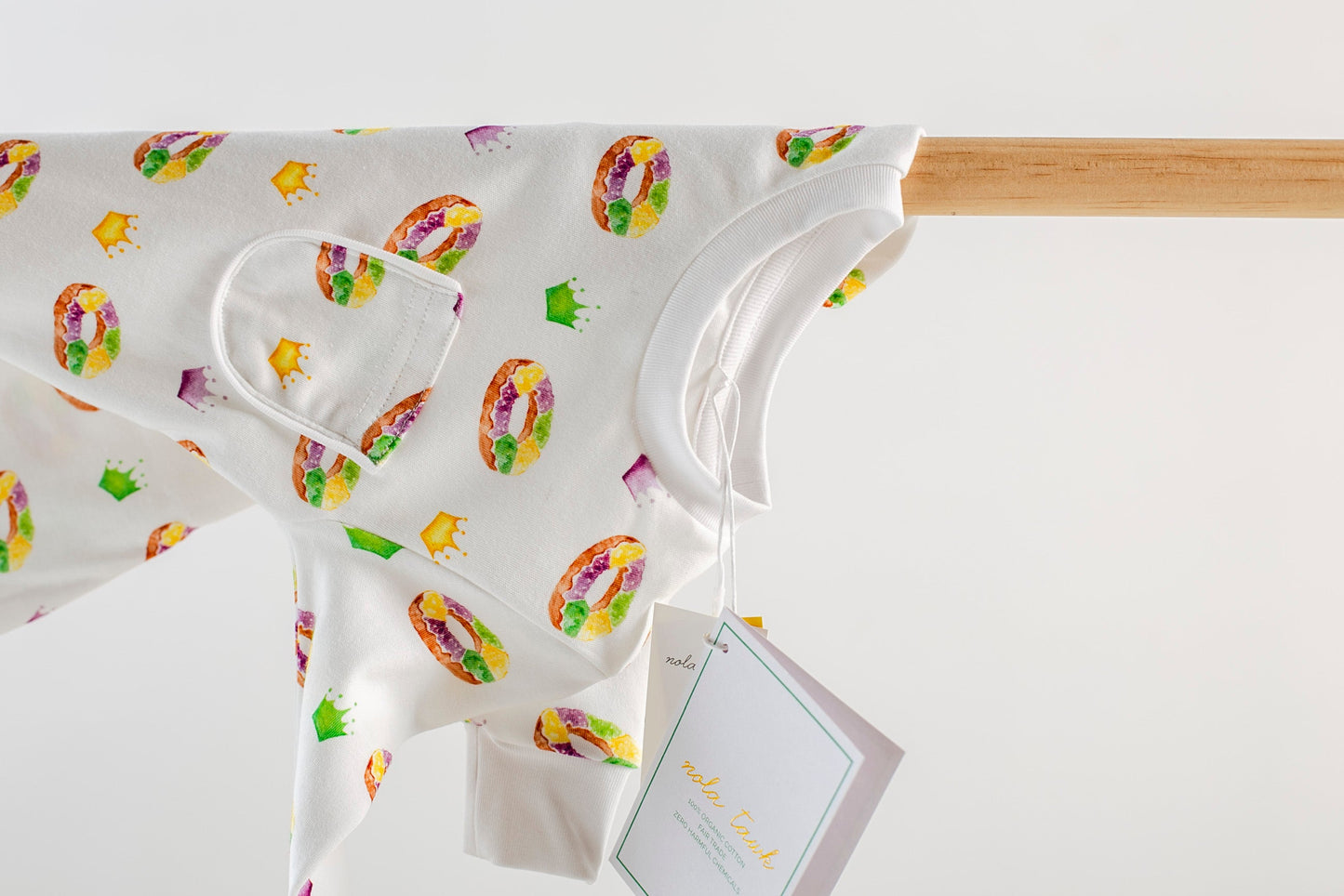 King Cake Organic Cotton Kids Mardi Gras Pajamas-Rogue Magnolia Custom Designs
