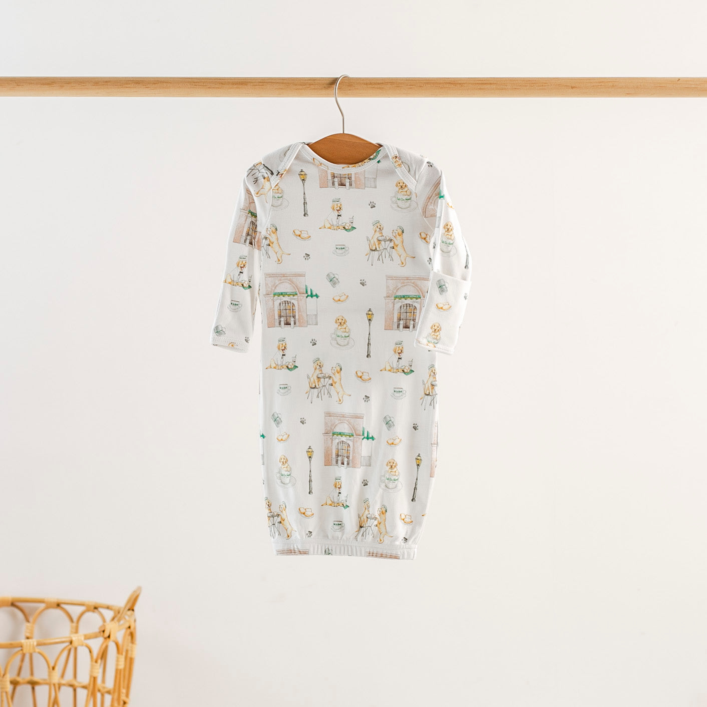 Powdered Sugar and Puppies Organic Cotton Kids Pajamas-Rogue Magnolia Custom Designs