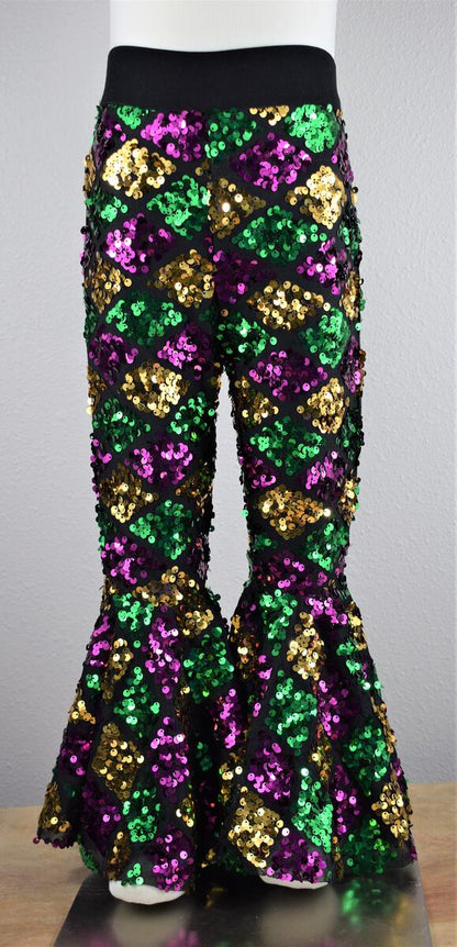 MARDI GRAS SEQUIN BELL LEGGINGS
