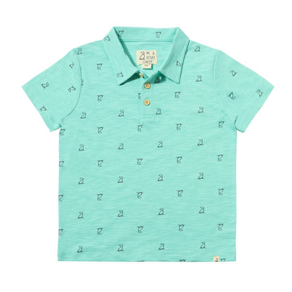 POLREATH Polo-Aqua Henry Print