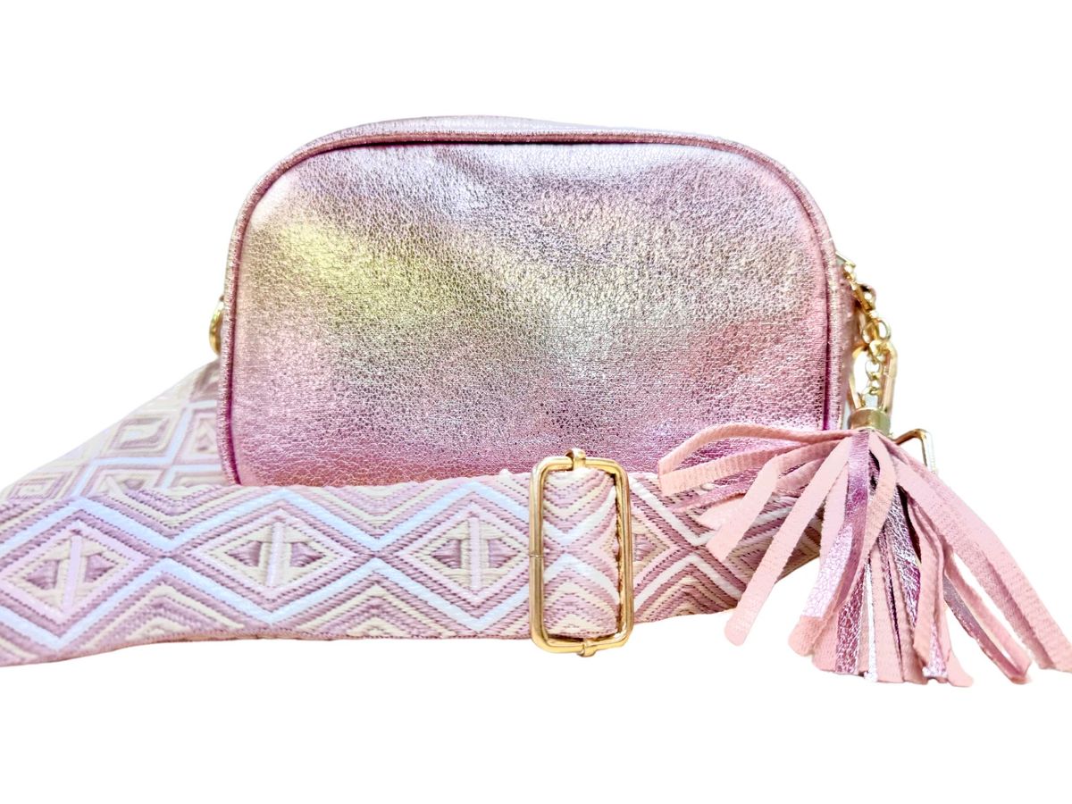 Metallic Crossbody Bag – Chic Girls’ & Tween Purse (4 Colors)