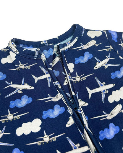 Airplane Zippered Footie
