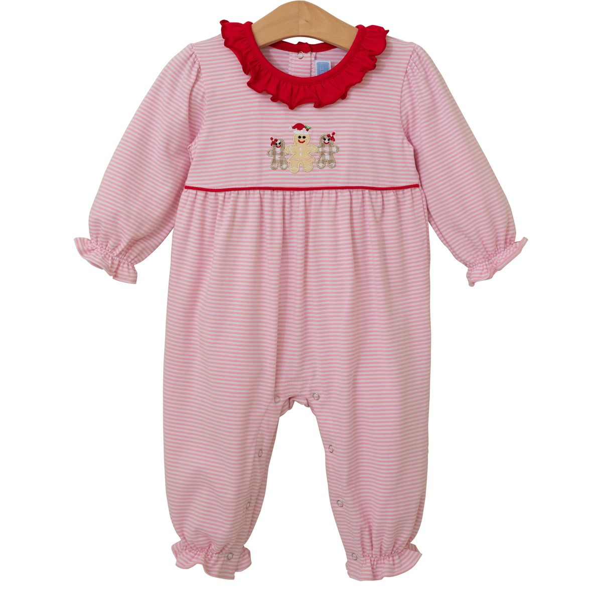 Gingerbread Ruffle Romper