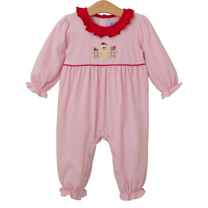 Gingerbread Ruffle Romper