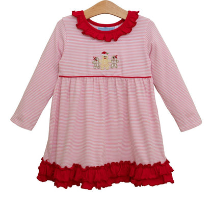 Gingerbread Ruffle Dress