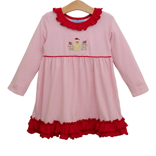 Gingerbread Ruffle Dress
