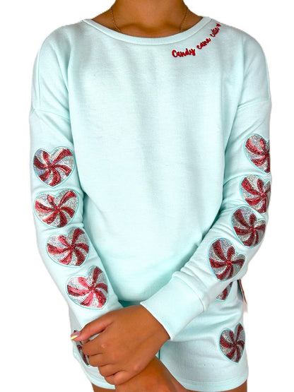 Mint Julep “Candy Cane Cutie” Holiday Collection – Sweatshirt & Shorts