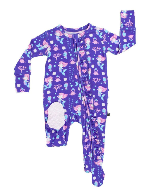 Madison Ruffled Zippered Footie