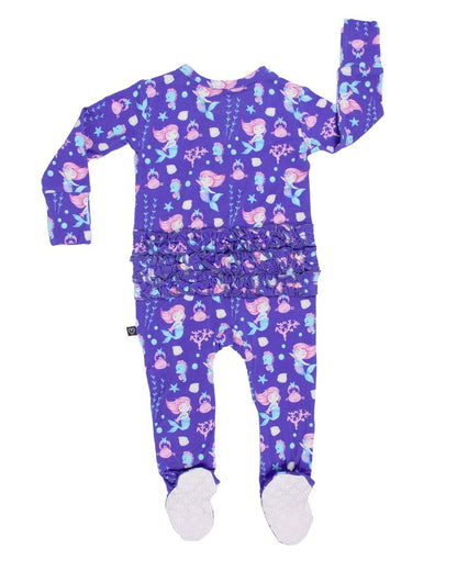 Madison Ruffled Zippered Footie