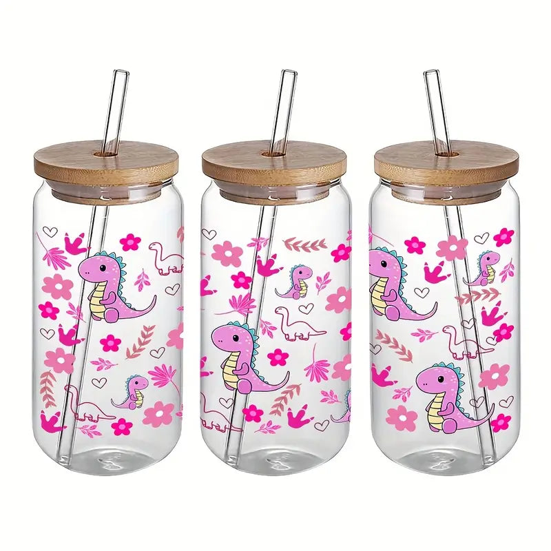 Dinosaur Acrylic Can Cup-Rogue Magnolia Custom Designs