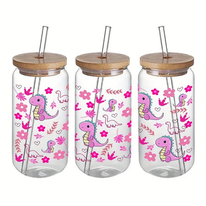 Dinosaur Acrylic Can Cup-Rogue Magnolia Custom Designs