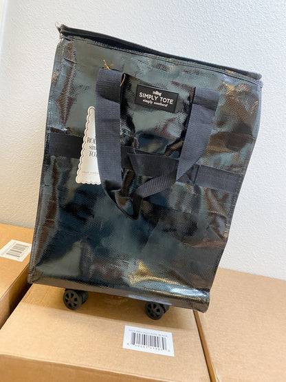 Simply Southern Rolling Tote Bag – Metallic Gold, Silver, or Black