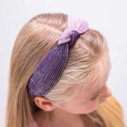 Two Tone Pleated Knot Headbands